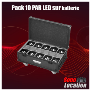 10 projecteurs LED sur batterie